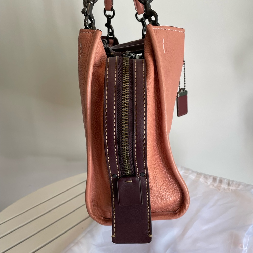COACH 1941 ROGUE 30 PEBBLED LEATHER SATCHEL BAG - Picture 6 of 13